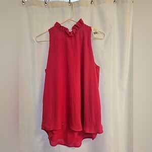 Bright Pink Sleevless Blouse